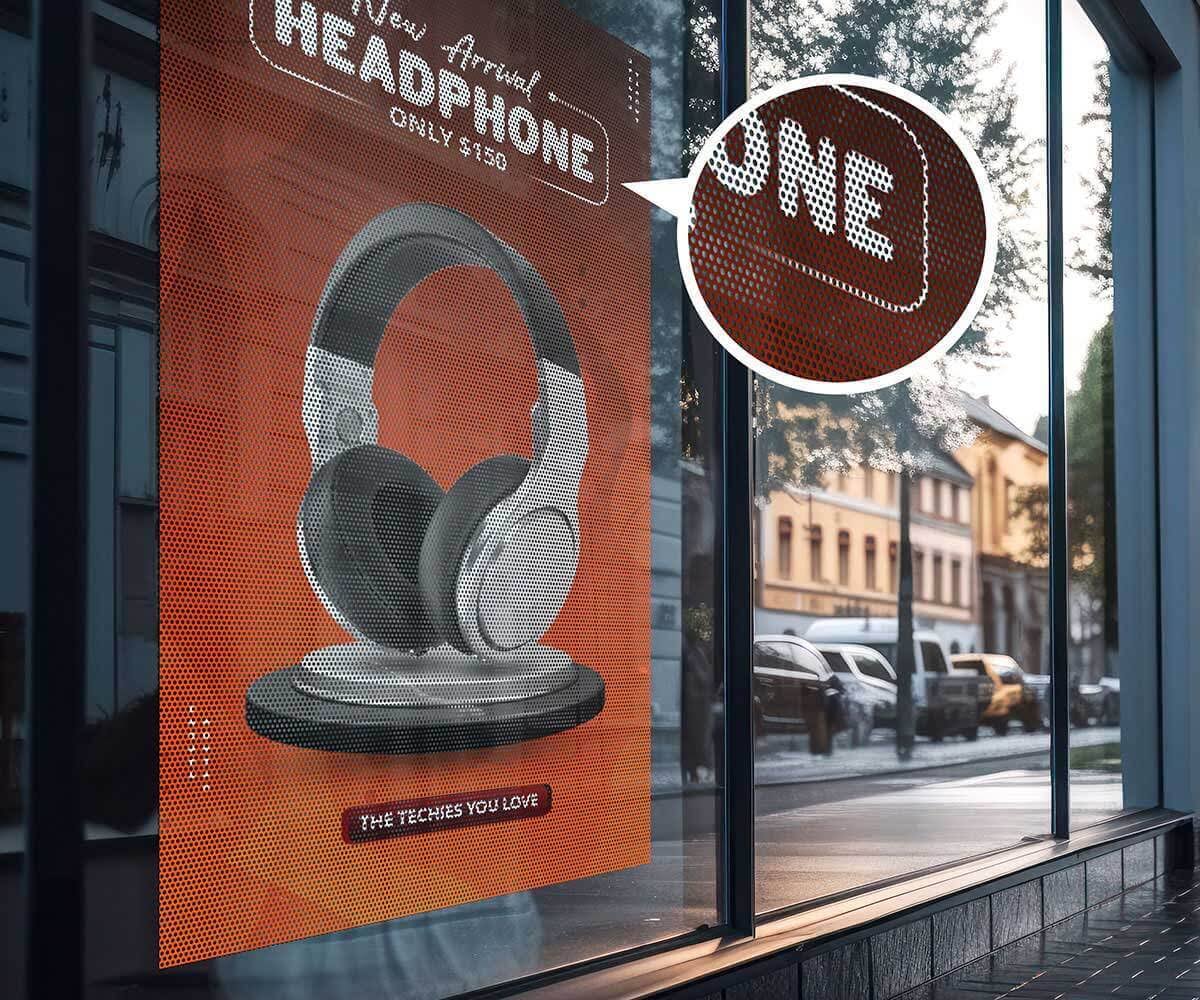 Perforated Window Vinyl – One-Way Vision